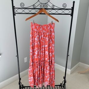 Free People tiered maxi skirt
